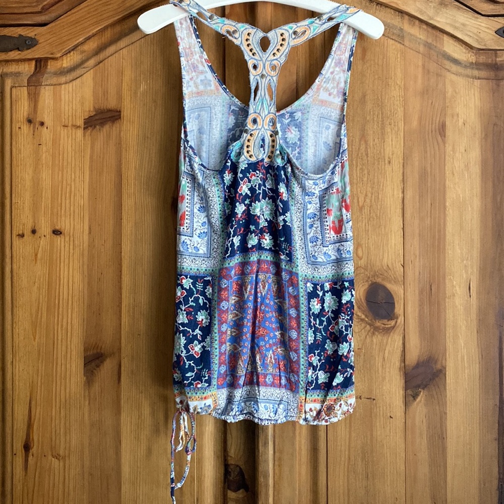 American Rag Embroidered Racerback Boho Tank Top - Picture 6 of 16